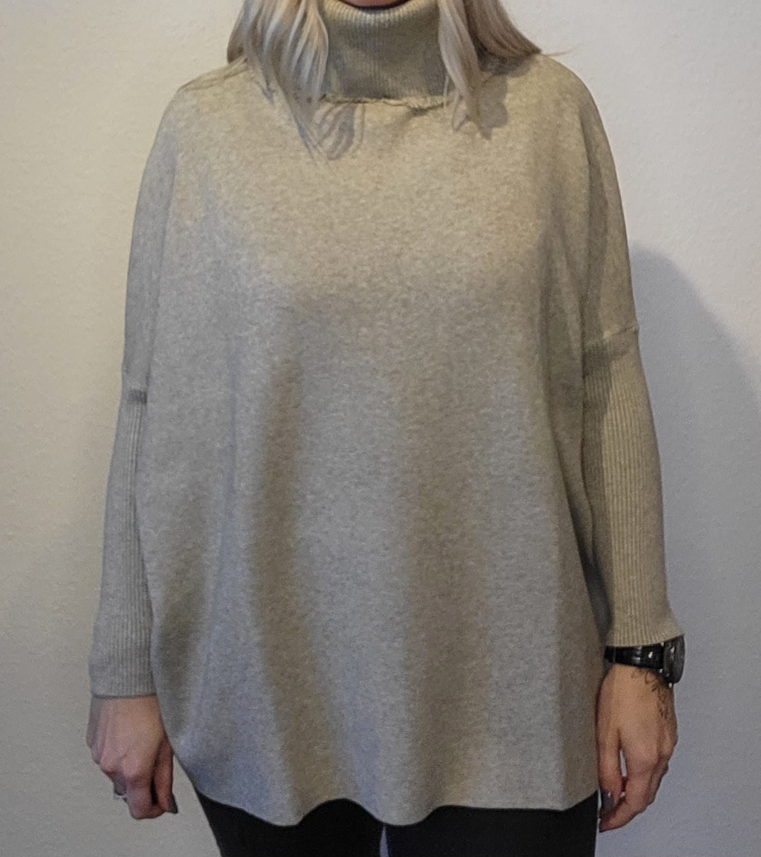 Rollkragenpulli PM beige / leicht meliert