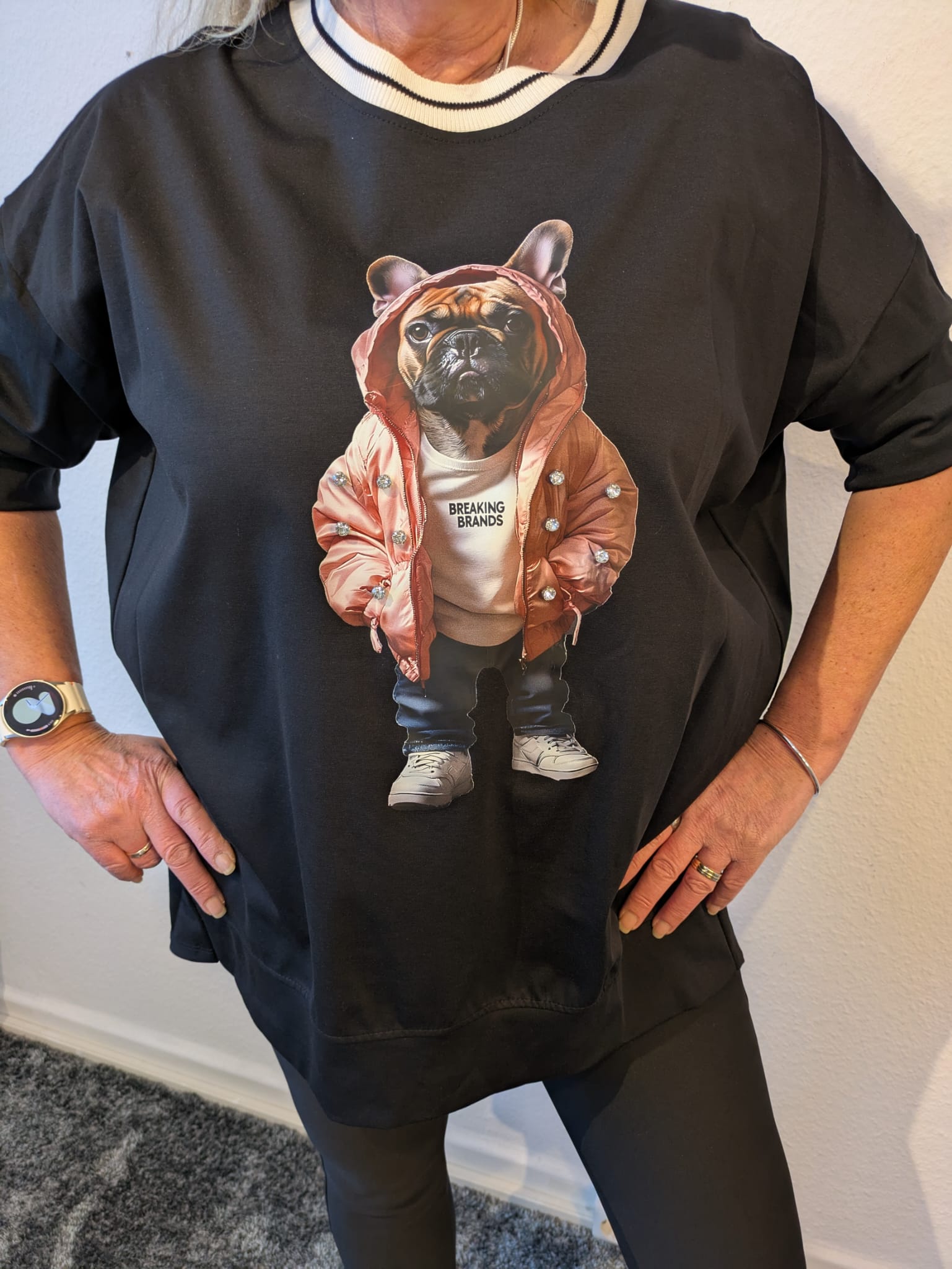Sweatshirt Bull DogSchwarz