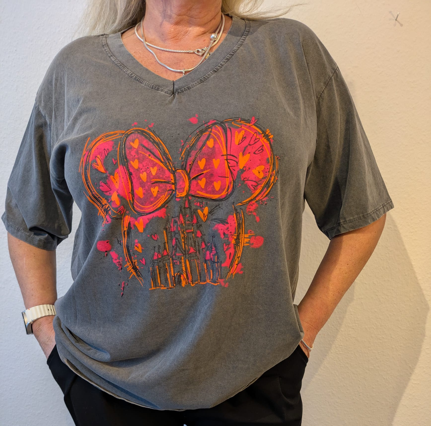 T-Shirt Mickey Vintage grau