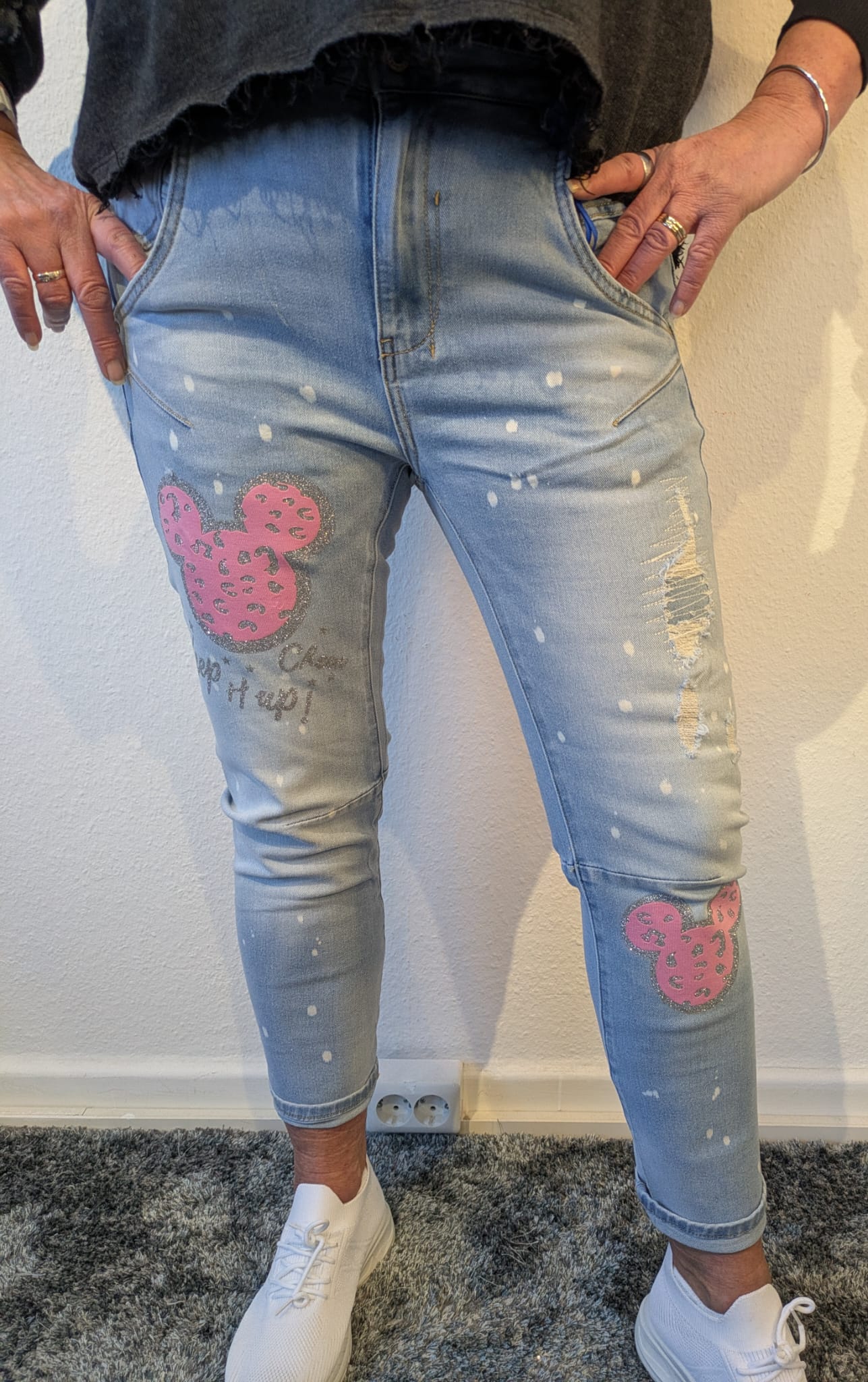 Jeans pink Mouse sexy WomanM