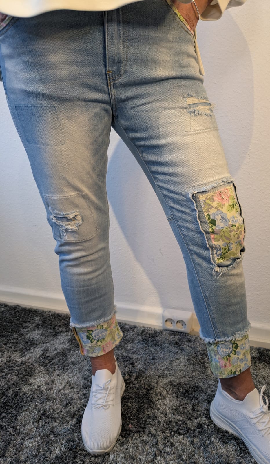 Jeans blue Flowers sexy WomanS