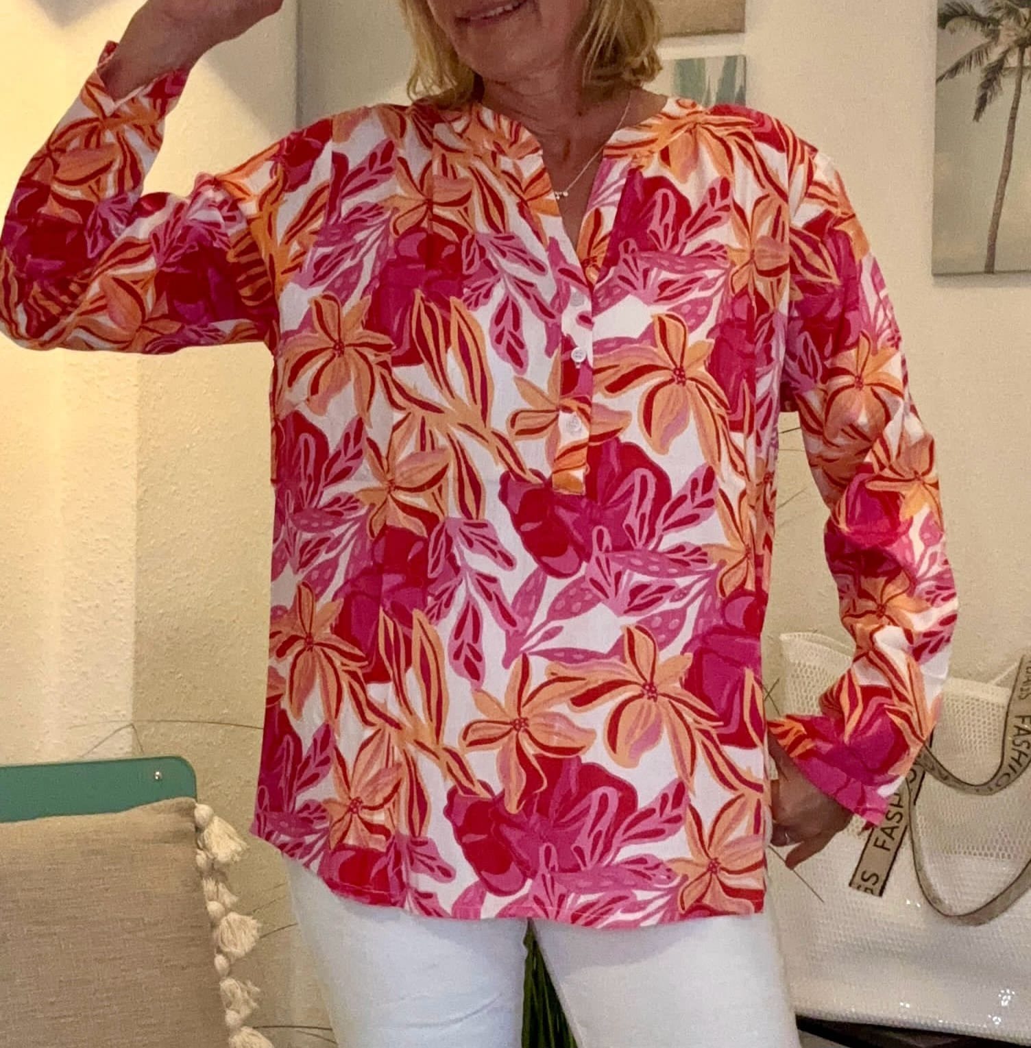 Zwillingsherz Bluse FlowerS