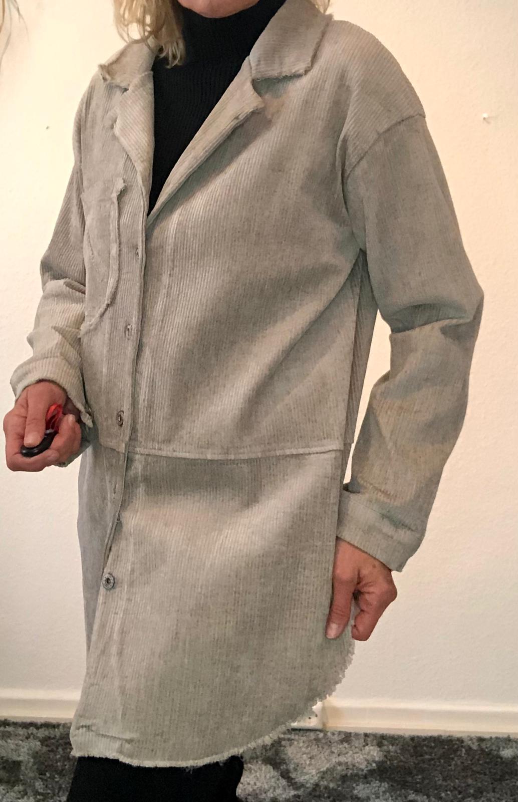 Hemdjacke Cord beige/stone