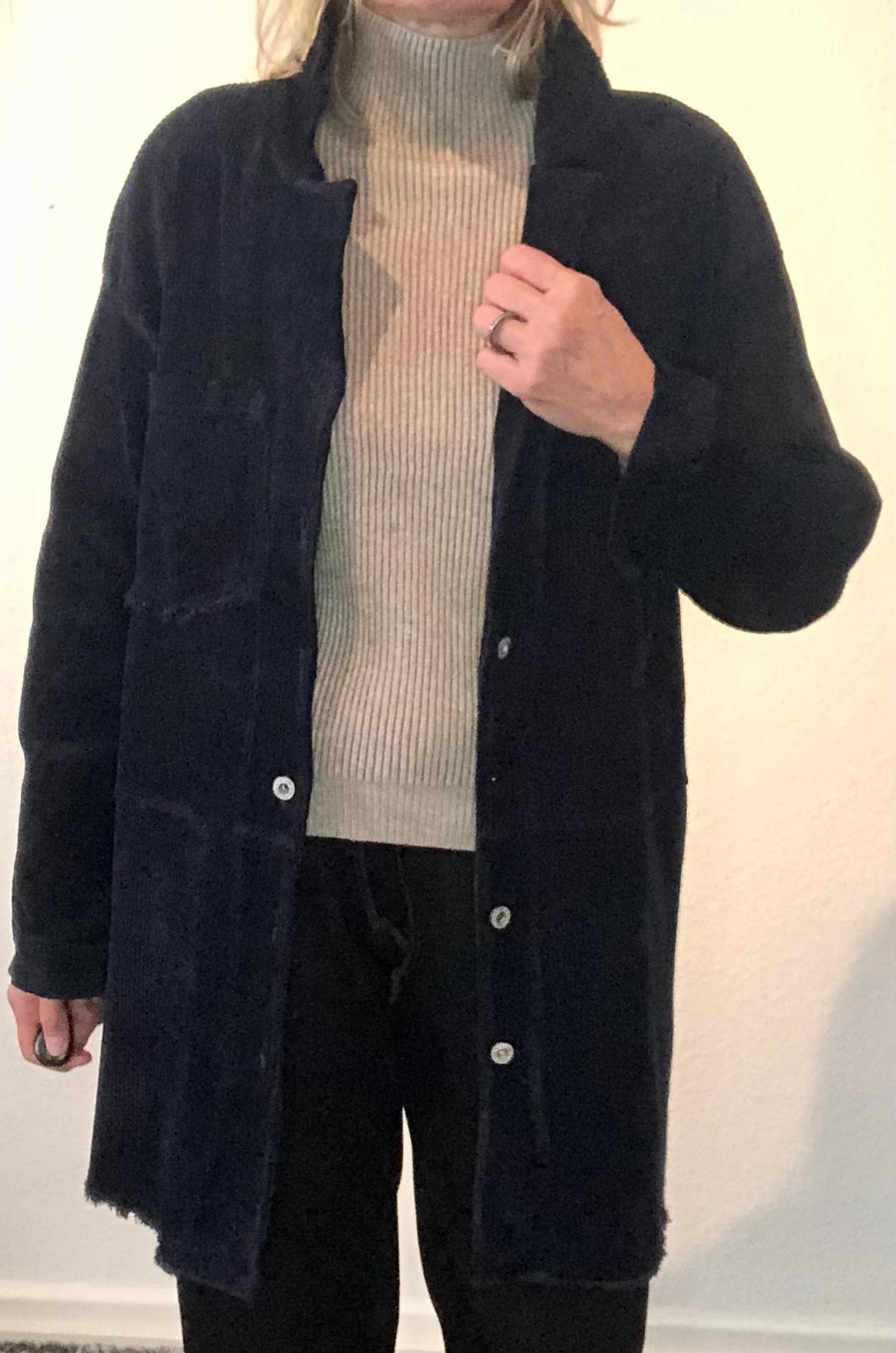 Hemdjacke Cord dunkel blau